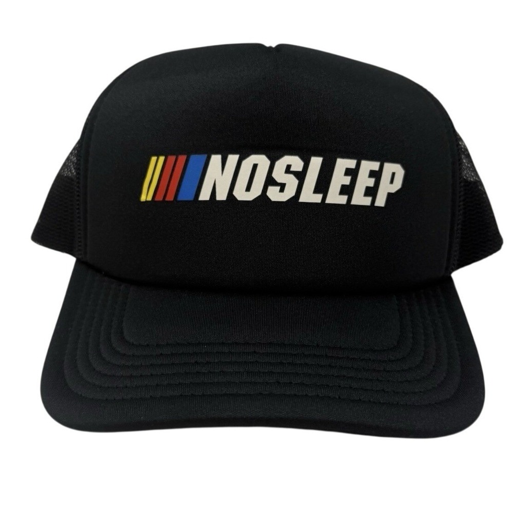 Death Wish Coffee Team No Sleep Mesh Trucker Hat‎ Cap Snapback Nascar Black